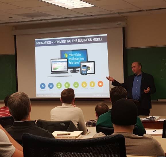CEO of PCMI, Mark Nagelvoort was a guest speaker last week for DePaul University’s MGT590 – Managing Technology, Innovation and Change class.
