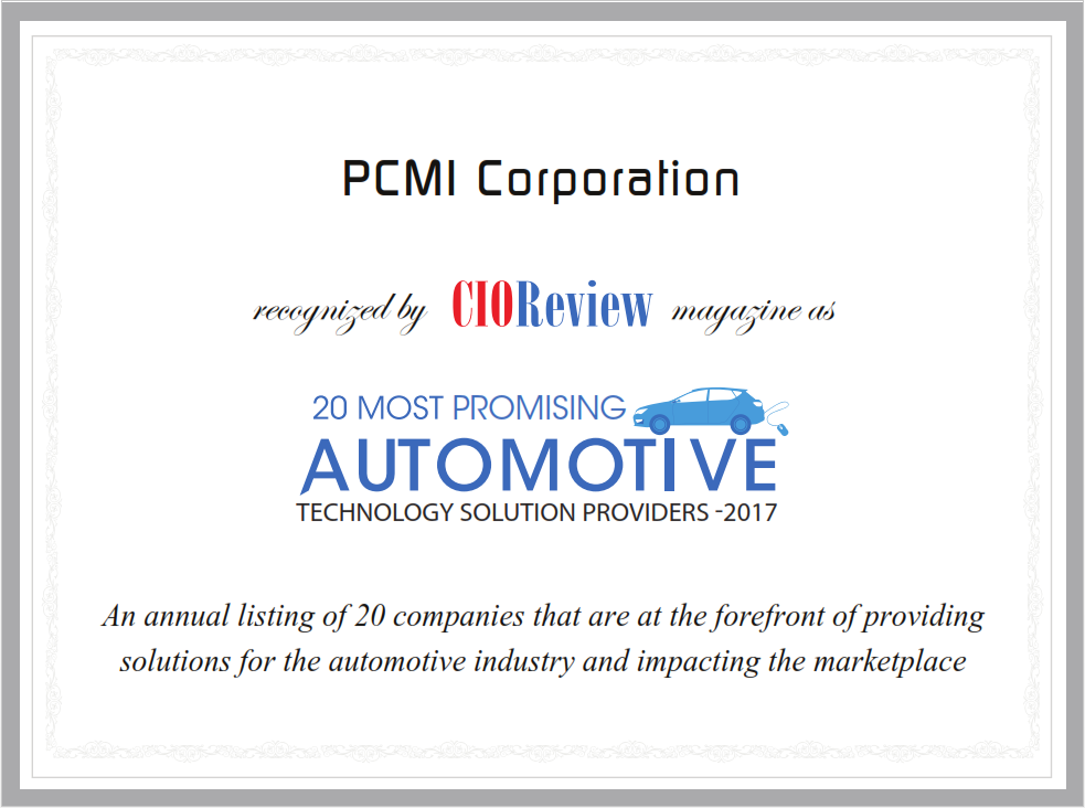 PCMI CIOReview Certificate Awards