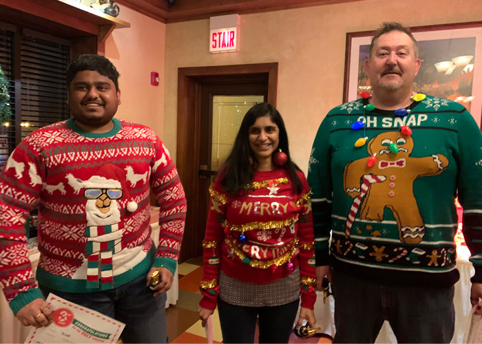 ugly sweater holiday party winners