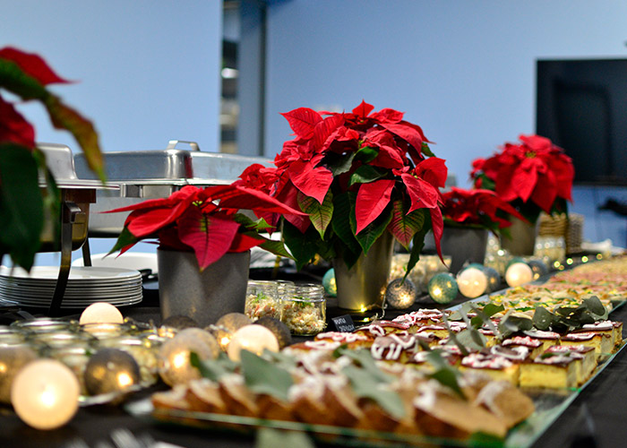 decorated holiday table