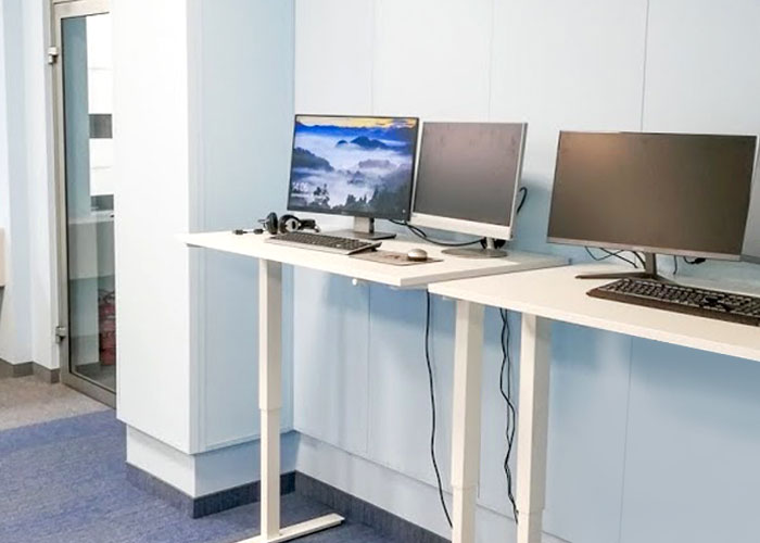 Poland office, standing desks