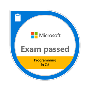 exam 70-483 badge