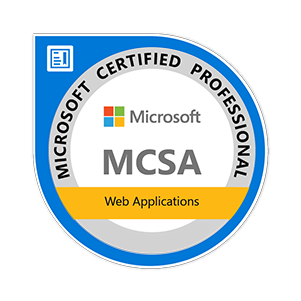 MCSA Web Applications badge