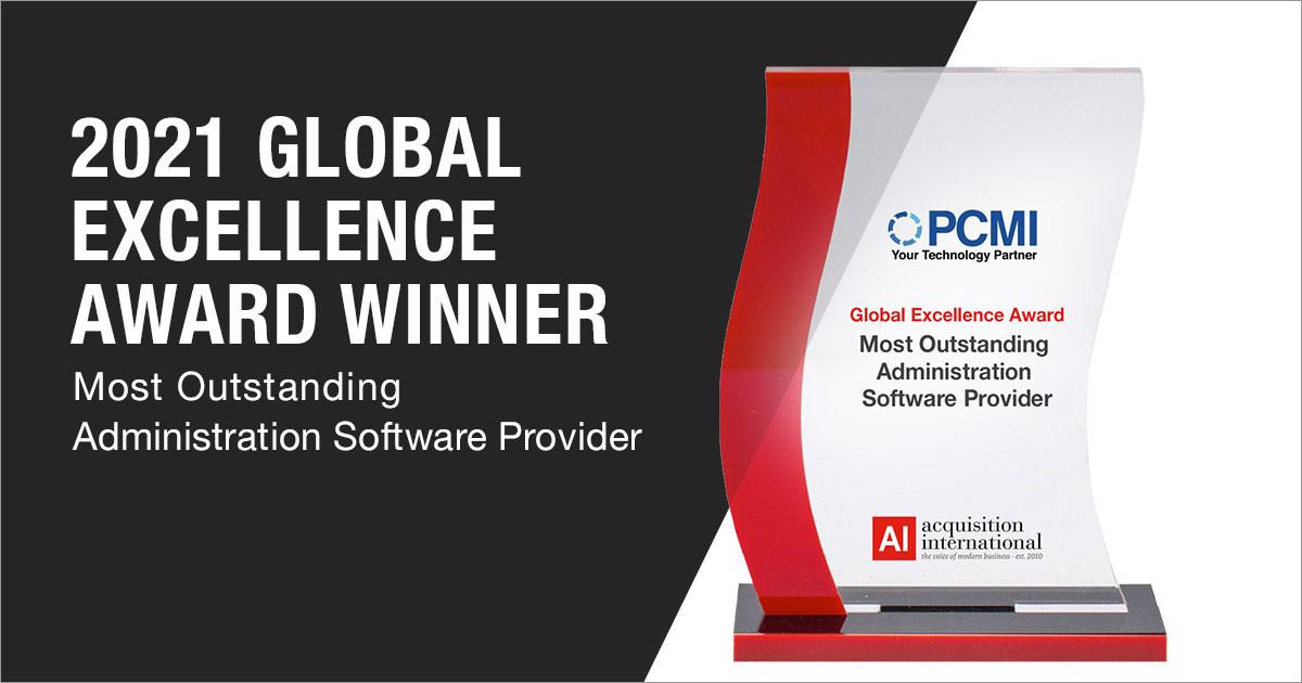 Most Outstanding Administration Software Provider award trophy