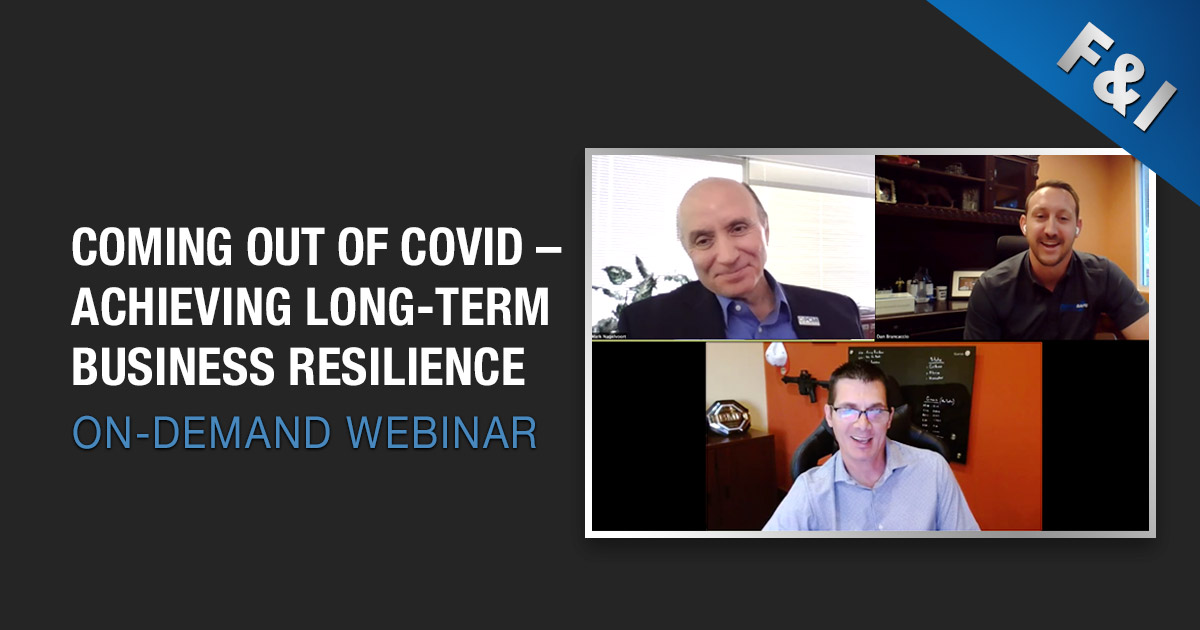 Webinar - coming out of covid and achieving long-term business resilience