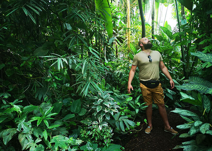 Hubert Drozdowski in rainforest