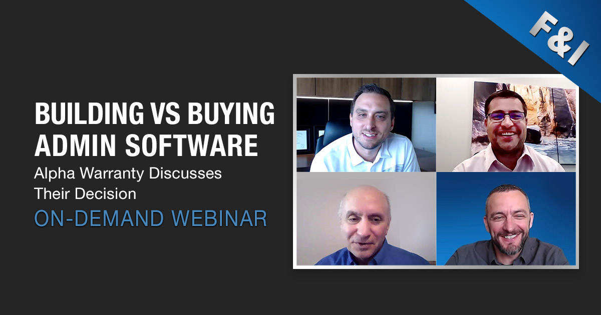 On-Demand Webinar - Building vs Buying Admin Software: Alpha Warranty Discusses Their Decision