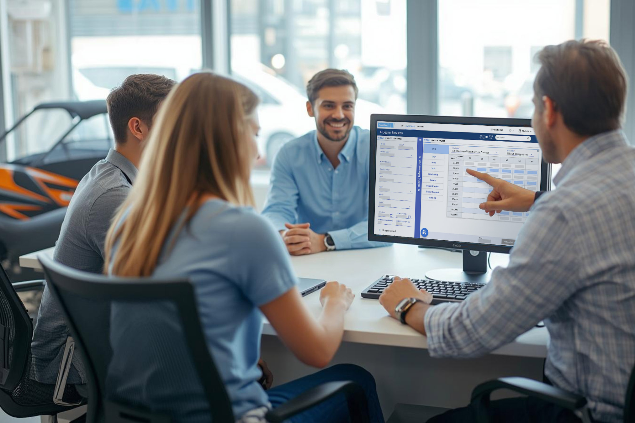 PresentNow - customers at computer